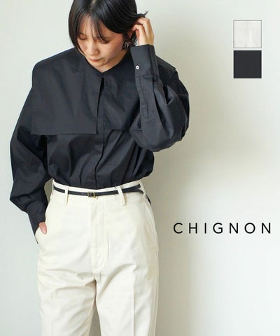 CHIGNON(シニヨン) ケープカラーシャツブラウス