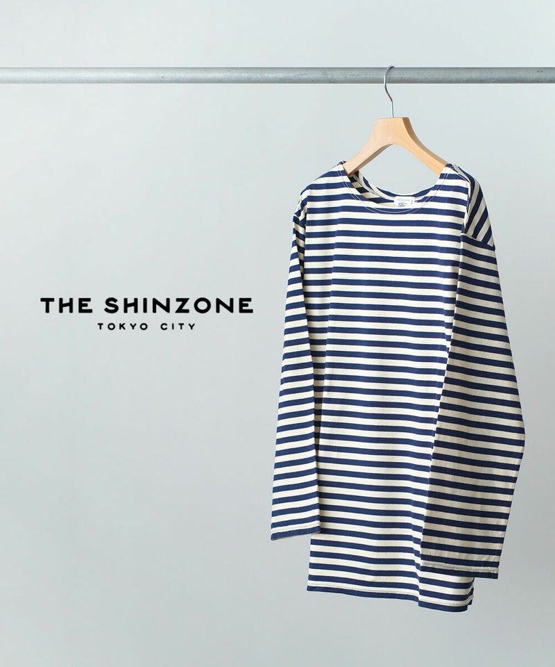 THE SHINZONE(ザ シンゾーン) MARINE BORDER LONG SLEEVE TEE NAVY(85)