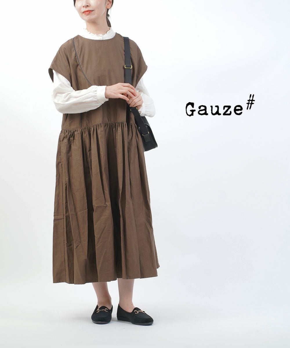 Gauze#(ガーゼ)クルエラノースリーブワンピース | BLEU COMME BLEU