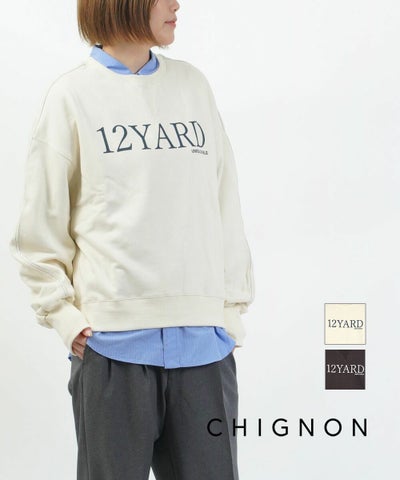 CHIGNON(シニヨン) 12YARDロゴスウェットプルオーバー