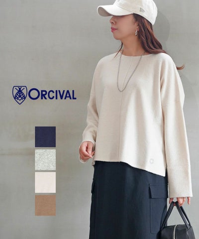 ORCIVAL(オーチバル・オーシバル) ウールパイル クルーネックプルオーバー