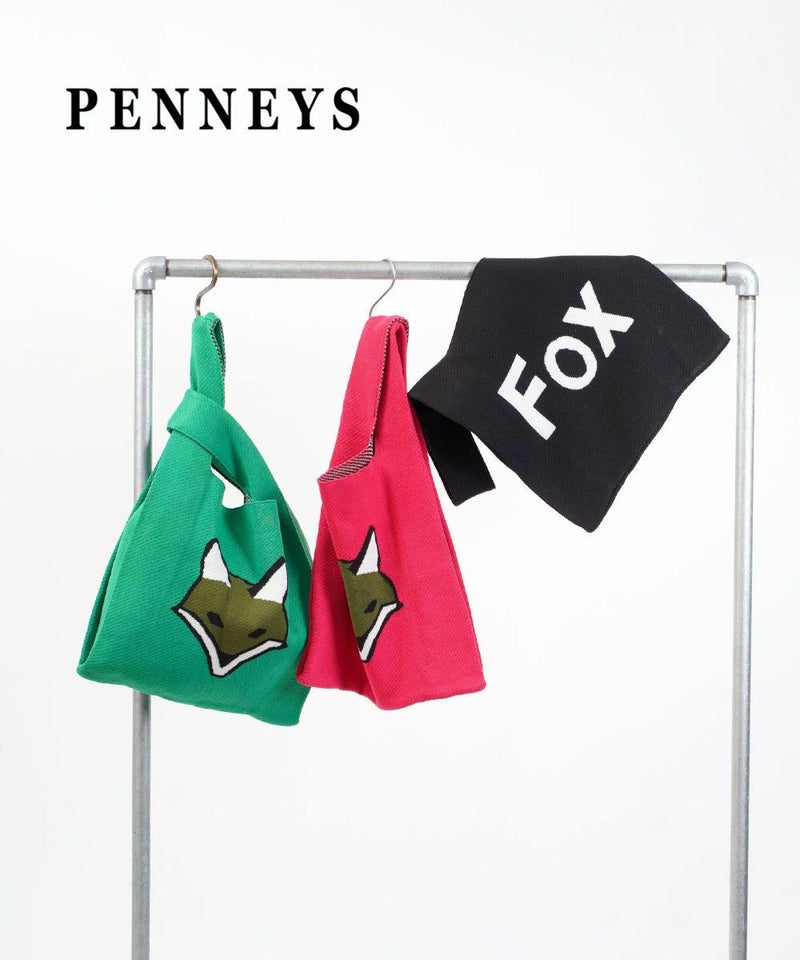 PENNEYS(ぺニーズ) The FOX knit tote ブラック(BLK)