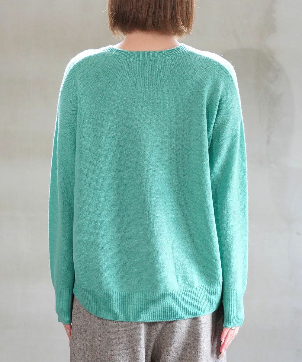 Maglia Plus(マリアプラス)ヤクウール クルーネックニット | BLEU