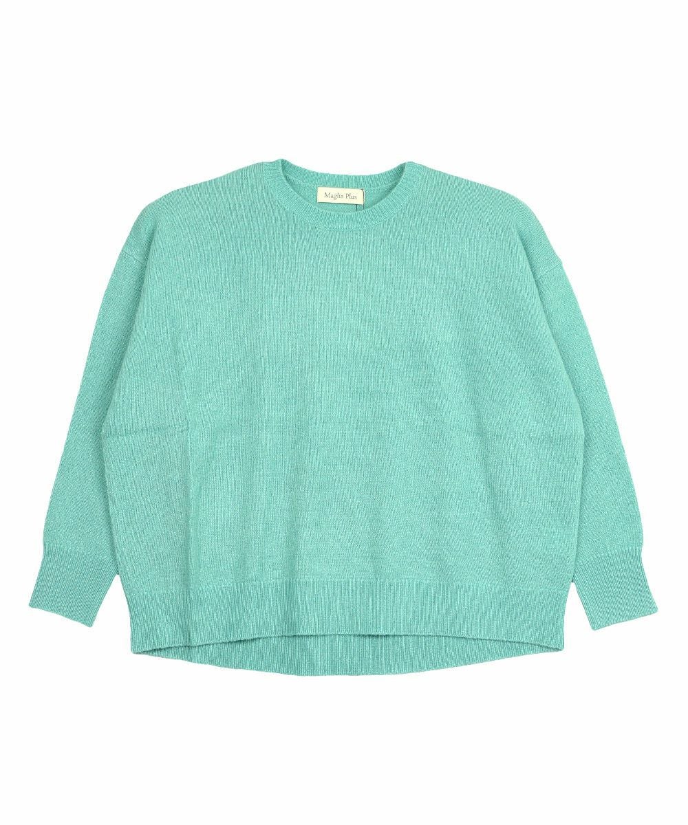 Maglia Plus(マリアプラス)ヤクウール クルーネックニット | BLEU