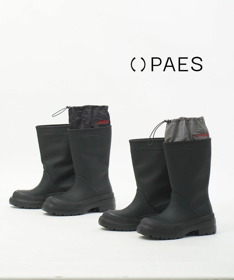 PAES(ペイズ/フェーズ) TWO WAY RAIN BOOTS ブラック(BLK)