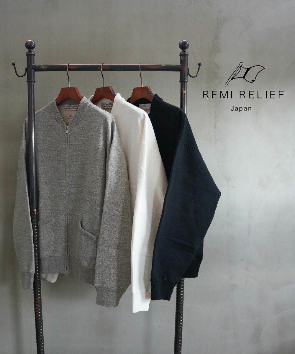 REMI RELIEF(レミレリーフ)丸胴裏毛ZIPクルー | BLEU COMME BLEU