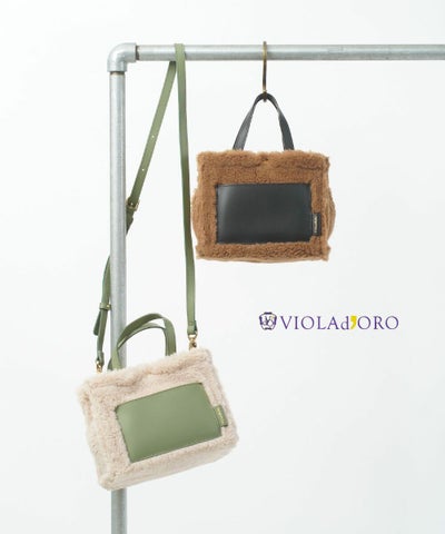 VIOLAd'ORO(ヴィオラドーロ) エコムートン2wayトートバッグ ELMO エルモ