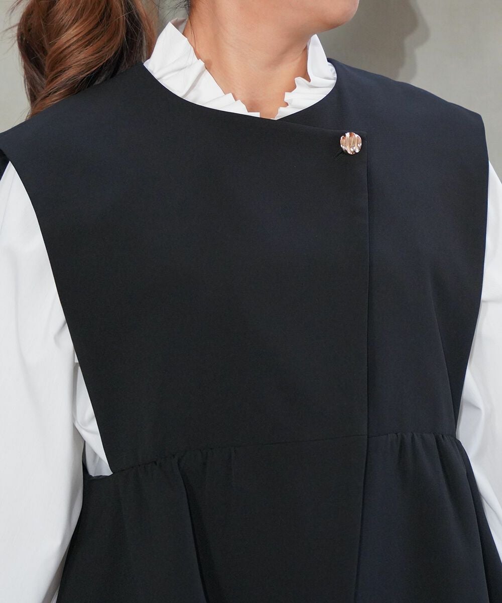 CHIGNON シニヨン ペプラム ベスト　ブラック　2025SS CHIGNON(シニヨン)ペプラムベスト | BLEU COMME BLEU(ブルーコムブルー)