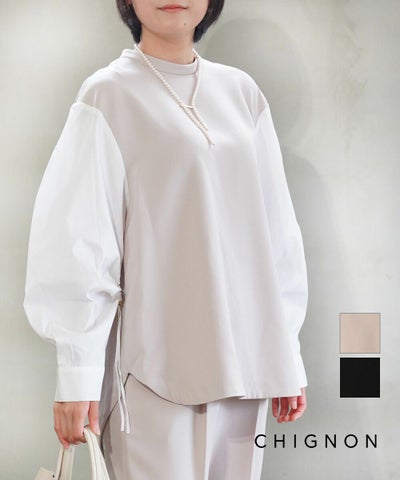 CHIGNON(シニヨン) シャーリングデザインブラウス