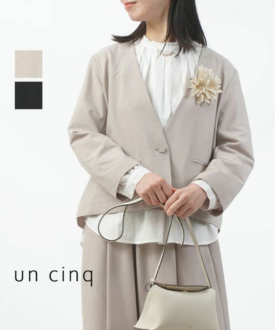 un cinq(アンサンク) Tropical V-neck Jacket