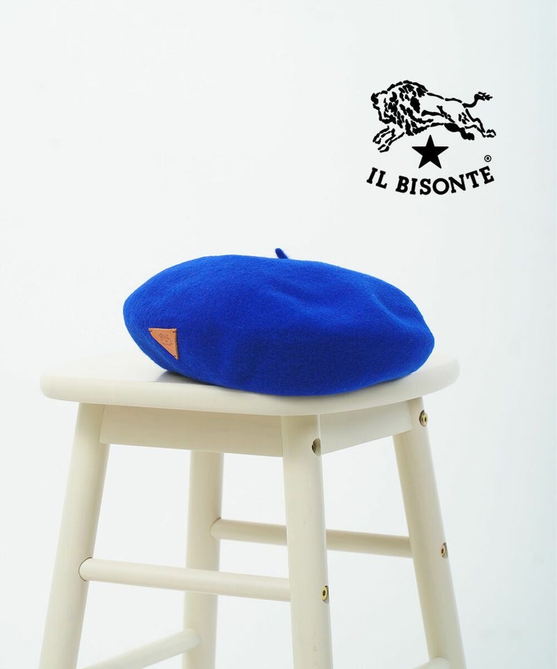 IL BISONTE(イルビゾンテ) ベレー帽 帽子 ブルー(35)