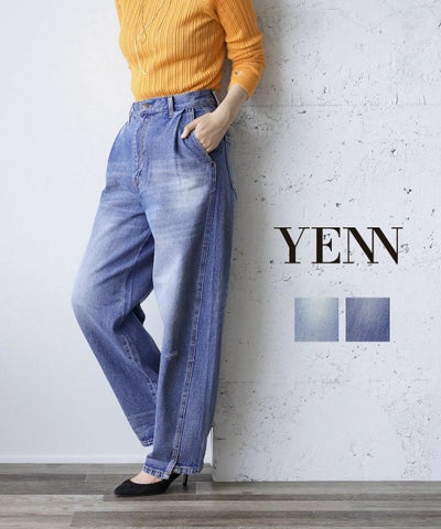 YENN(イェン) CURVED SEAM DENIM PANTS