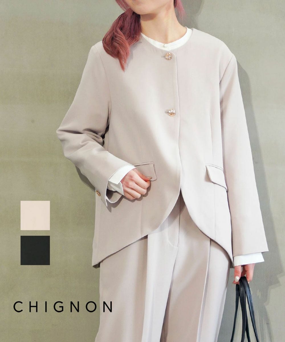CHIGNON(シニヨン)ラウンドヘムジャケット | BLEU COMME BLEU(ブルー