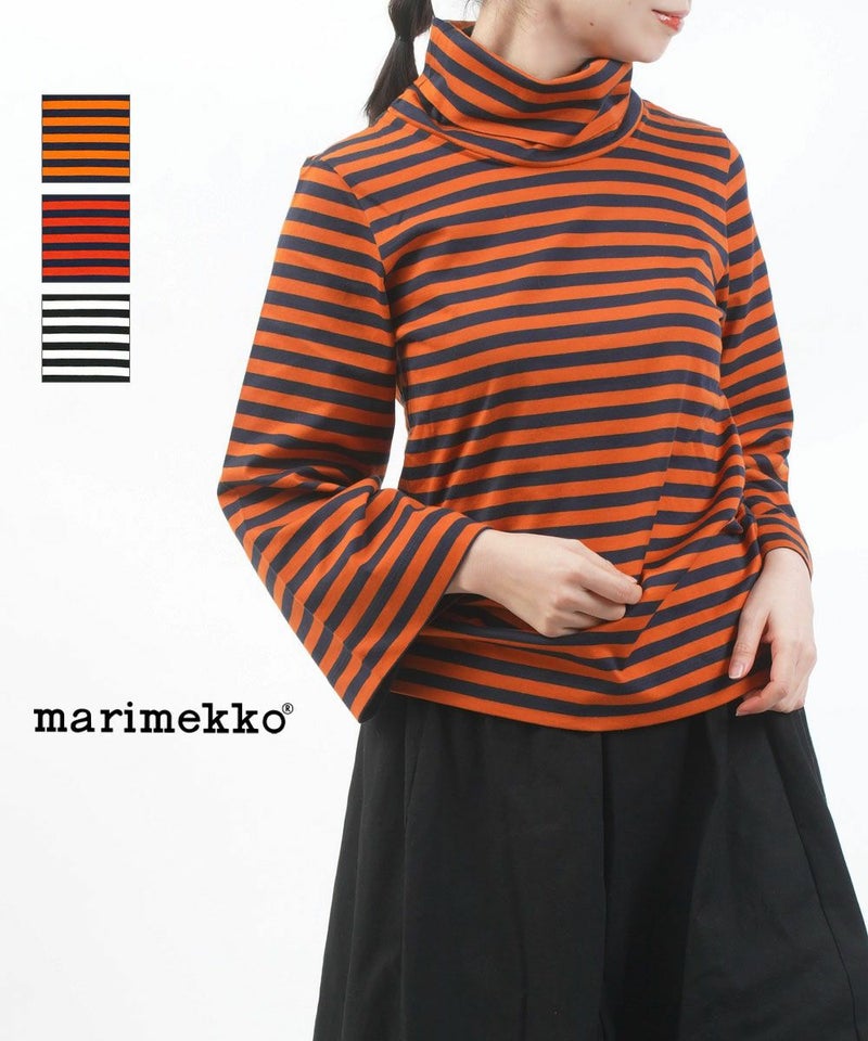 marimekko(マリメッコ) プルオーバー オレンジ×ネイビー(66)