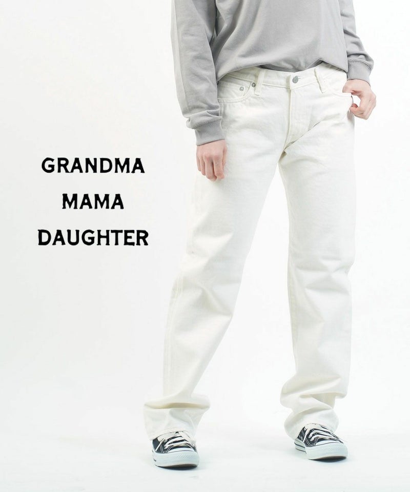 GRANDMA MAMA DAUGHTER by KATO'(グランマ・ママ・ドーター) ホワイトデニムパンツ ホワイト(WHT)