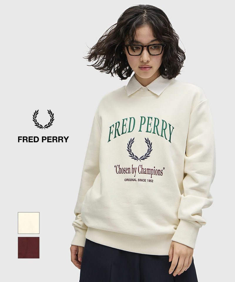 FRED PERRY(フレッドペリー) Embroidered Champion Sweatshirt ECRU(560)