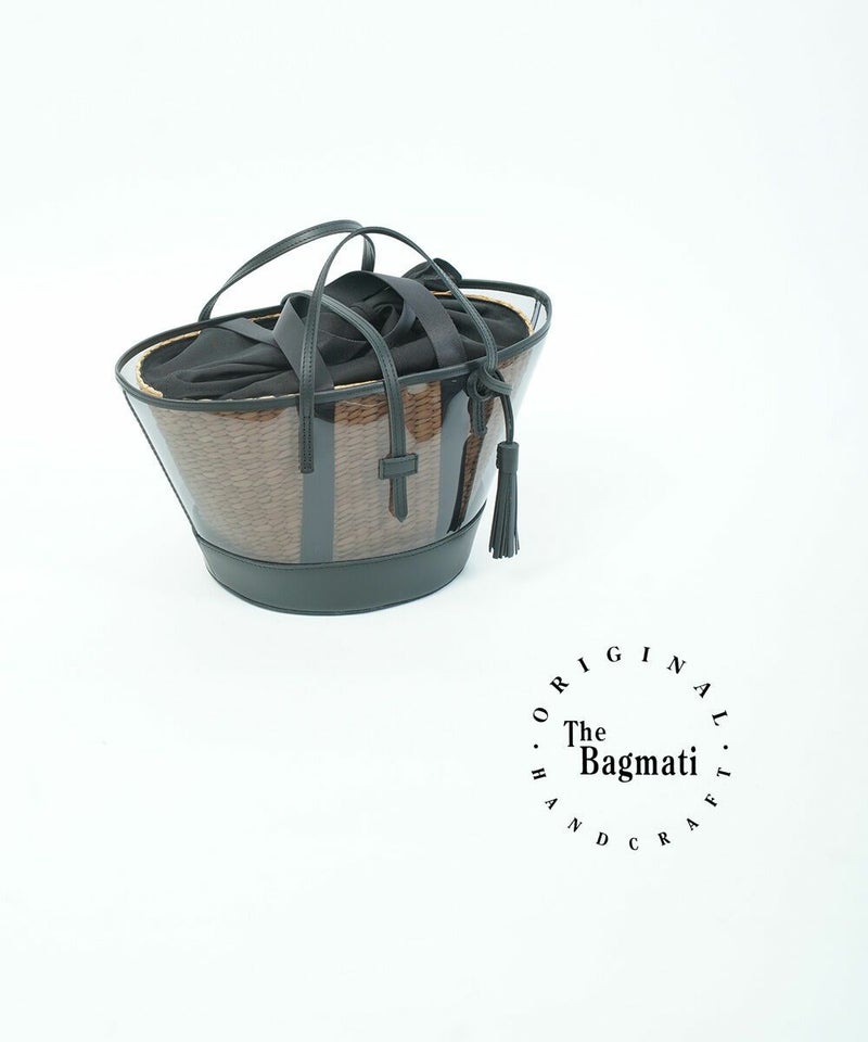 The Bagmati(ザ バグマティ) PVCカゴバッグ BLACK/NATURAL(BKNA)