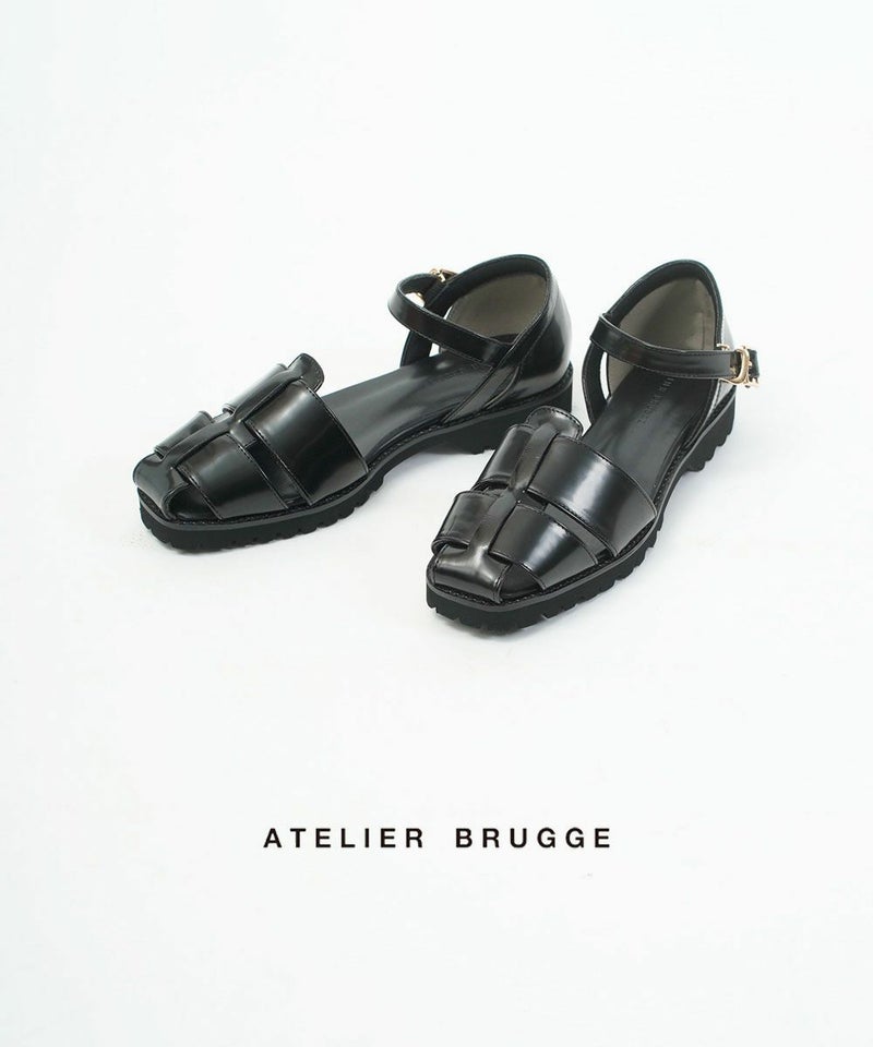 atelier brugge(アトリエブルージュ) グルカサンダル ブラック(BLK)