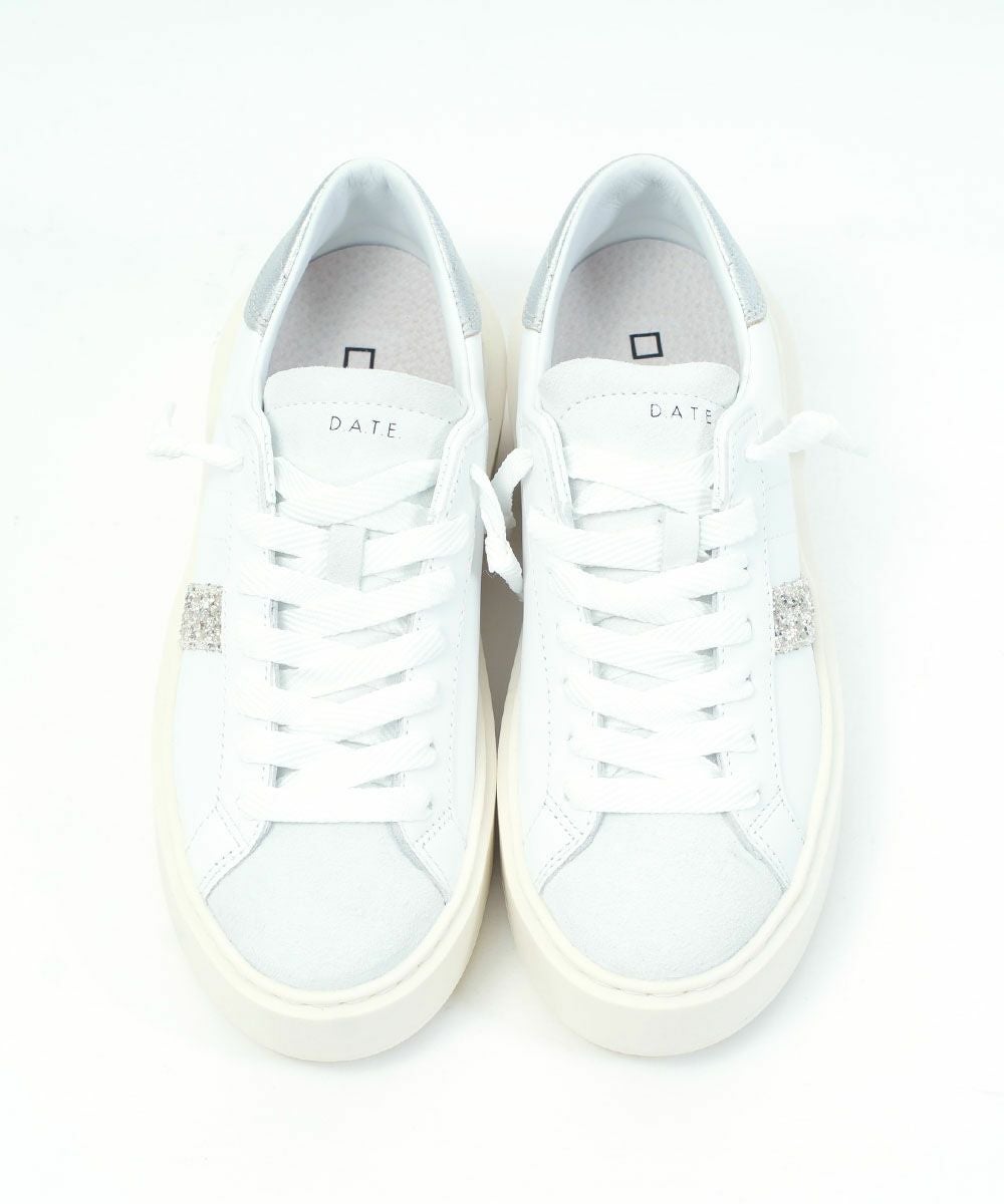 D.A.T.E.(デイト)HILL LOW PLATFORM CALF WHITE-SILVER | BLEU COMME