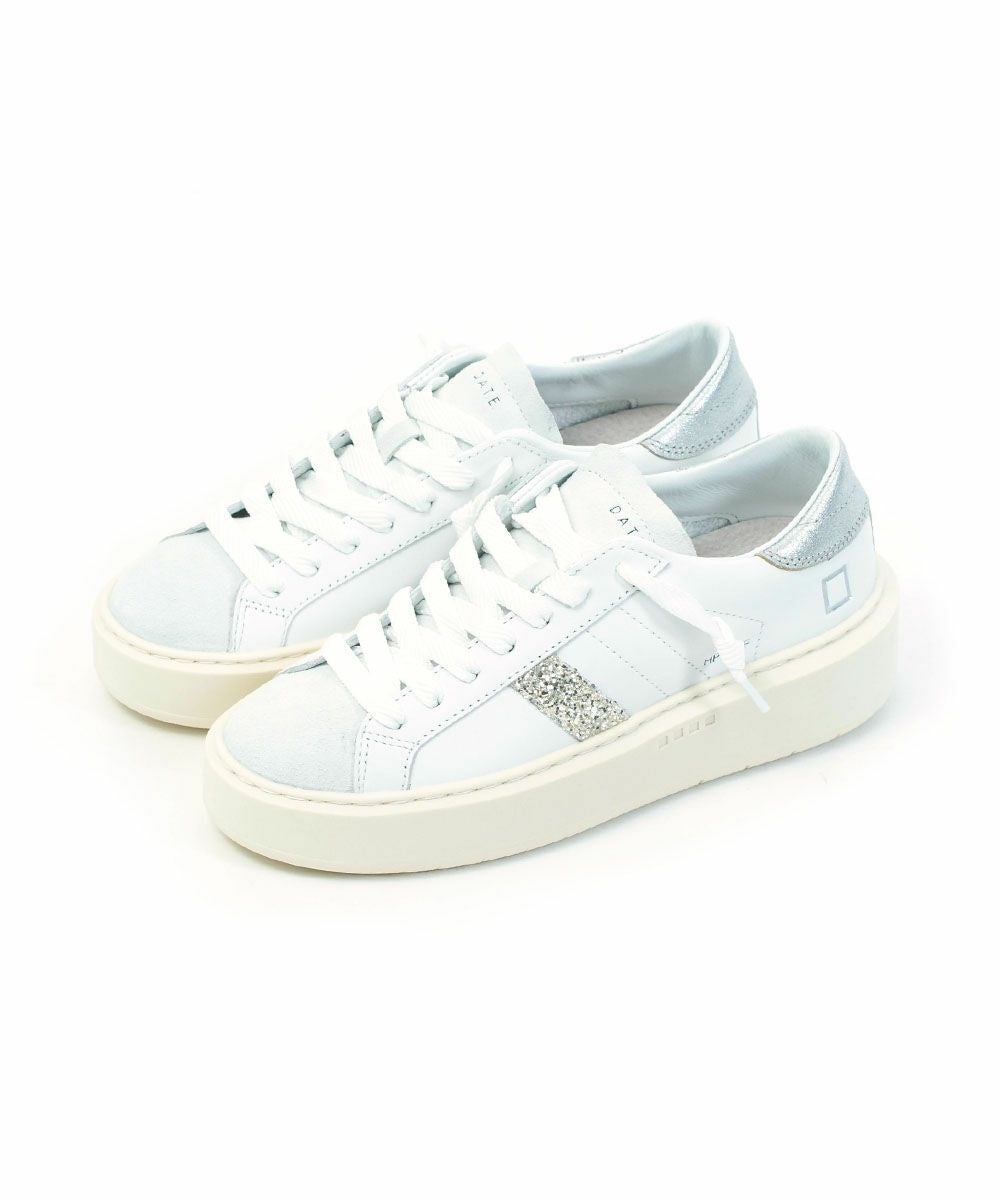 靴 D.A.T.E. HILL LOW CALF WHITE-SILVER 22.5 D.A.T.E.(デイト)HILL LOW PLATFORM CALF WHITE-SILVER | BLEU COMME