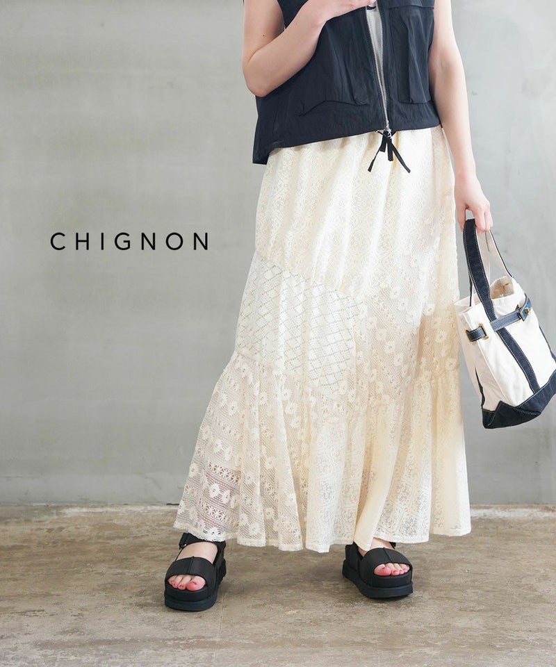 CHIGNON(シニヨン) レースミックスSK アイボリー(IVO)