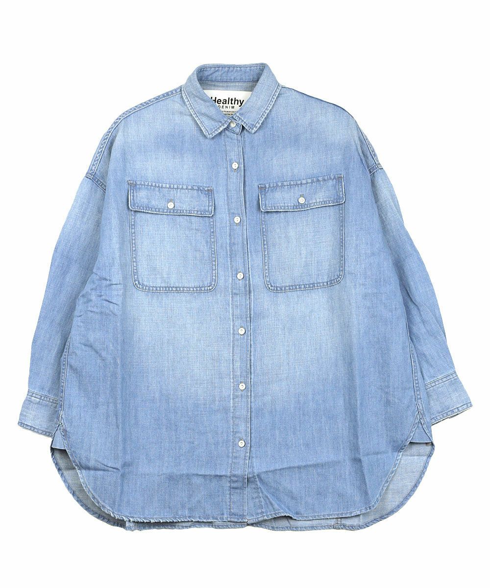 ヘルシーデニム Breezy Almond デニムシャツ ゆったり ライトブルー Healthy DENIM(ヘルシーデニム)Breezy Almond | BLEU COMME BLEU