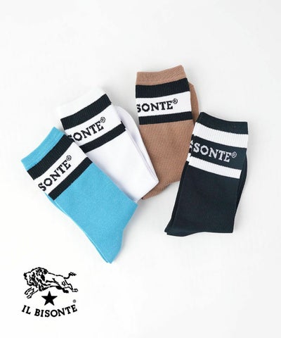 IL BISONTE(イルビゾンテ) ロゴソックス