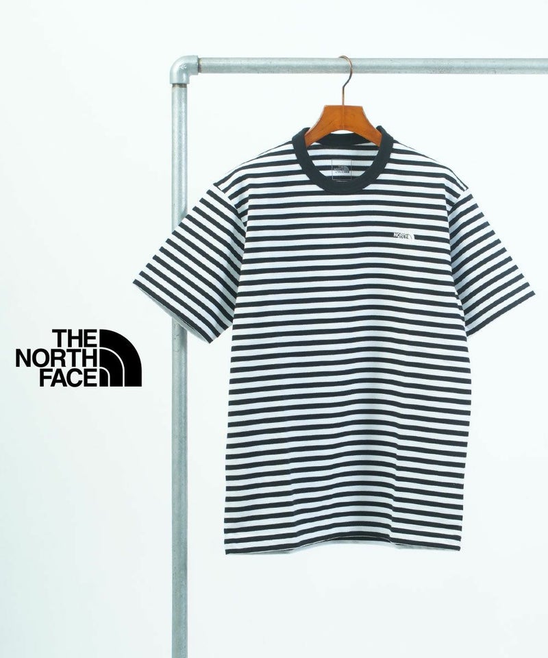 THE NORTH FACE(ザ ノースフェイス) ショートスリーブマルチボーダーティー メンズ ブラック×ホワイト(KW)