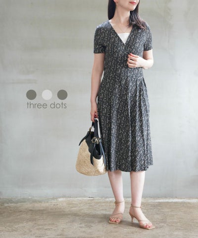 three dots(スリードッツ) カシュクールワンピース