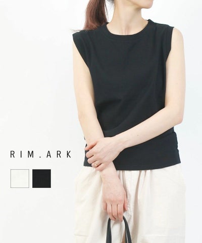 RIM.ARK(リムアーク) アシンメトリーノースリーブトップス