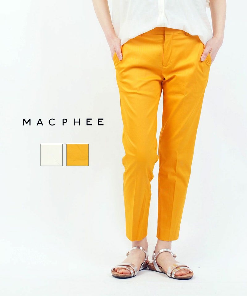 MACPHEE(マカフィー) ストレッチテーパードパンツ ホワイト(11)