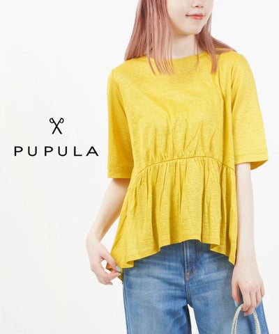 PUPULA(ププラ) ウオッシャブルリネンカットソー