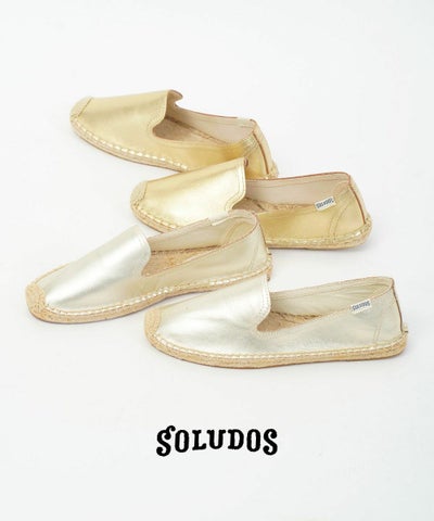 SOLUDOS(ソルドス) メタリックレザー エスパドリーユ