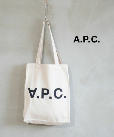 A.P.C.(アー・ペー・セー) Laure ブラックロゴトートバッグ