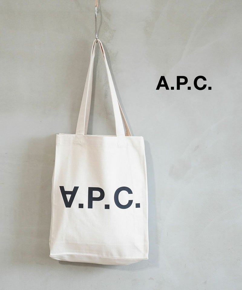 A.P.C.(アー・ペー・セー) Laure ブラックロゴトートバッグ キナリ(91)