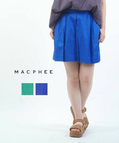 MACPHEE(マカフィー) コットンローン タックキュロットパンツ