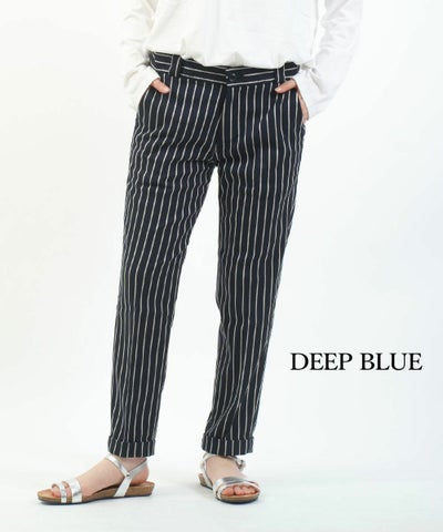 DEEP BLUE(ディープブルー) ストライプトラウザーパンツ
