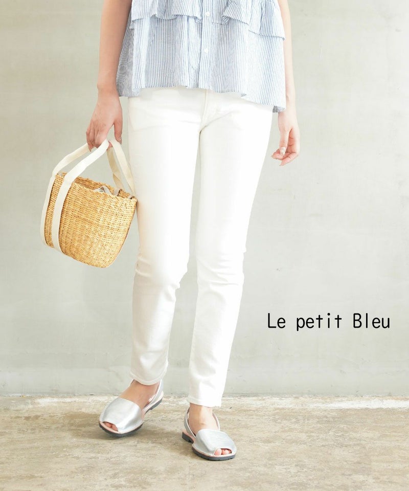 Le petit Blue(ル プティ ブルー) スキニーデニム slim fit Denim ホワイト(01)