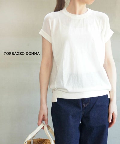 TORRAZZO DONNA(トラッゾドンナ) シアーニットプルオーバー