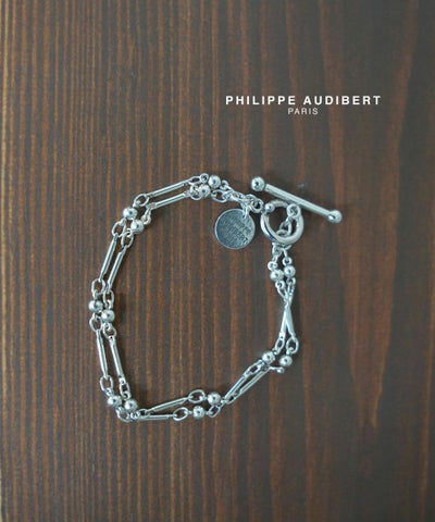 Philippe Audibert(フィリップ オーディベール) ガーネットダブルブレスレット