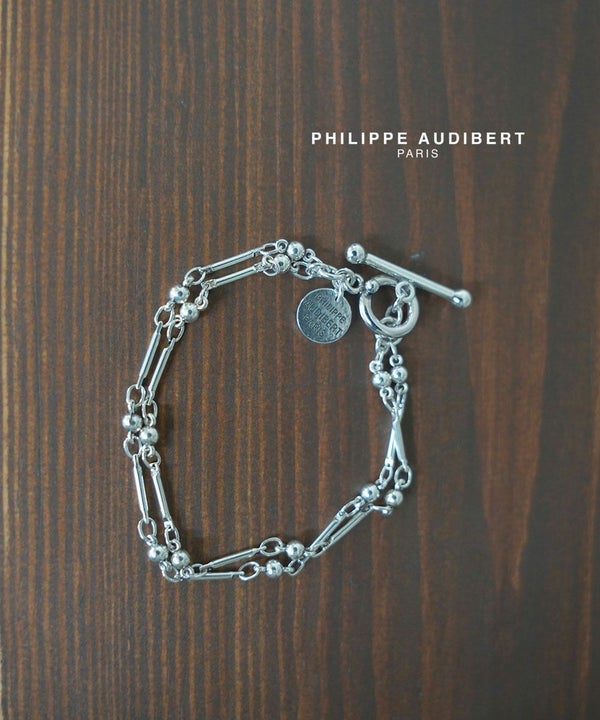 Philippe Audibert(フィリップ オーディベール) ガーネットダブルブレスレット（6枚目）