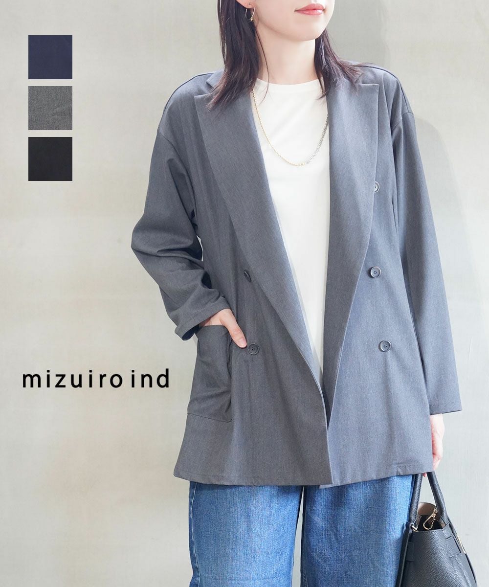 mizuiro ind(ミズイロインド)ダブルブレステッドシャツジャケット