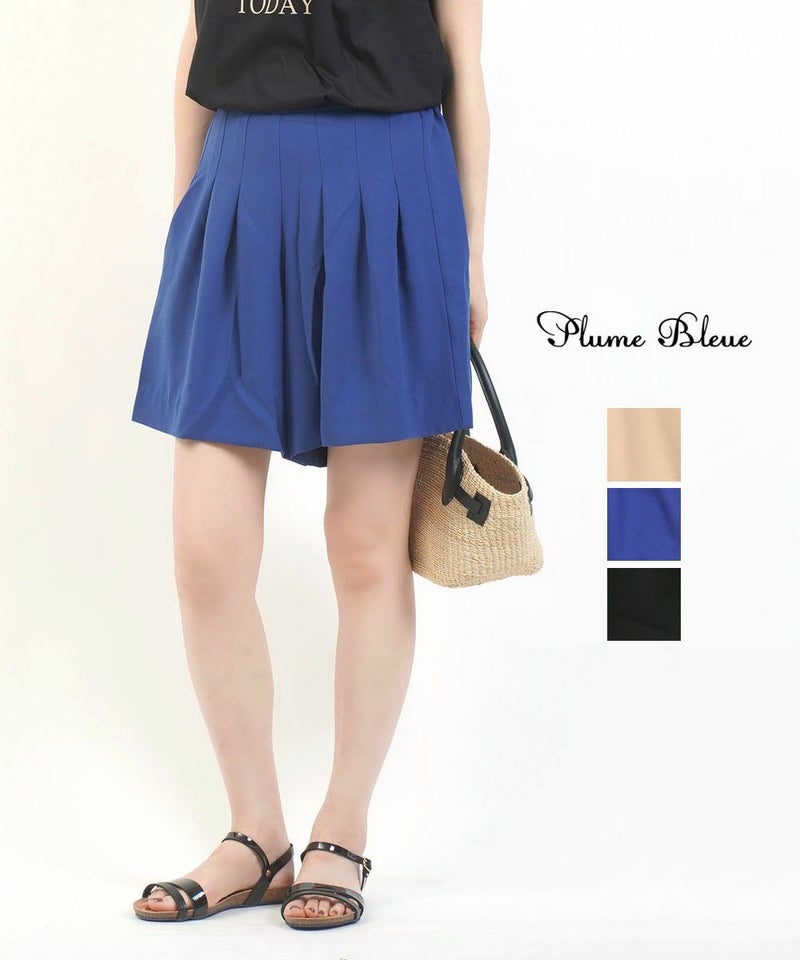 Plume Bleue(プリュムブルー) キュロットパンツ ベージュ(BGE)