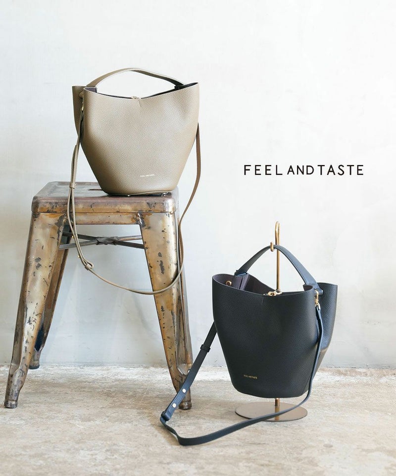 FEEL AND TASTE(フィールアンドテイスト) lily バケットショルダーバッグ ダークトープ(DTAU)