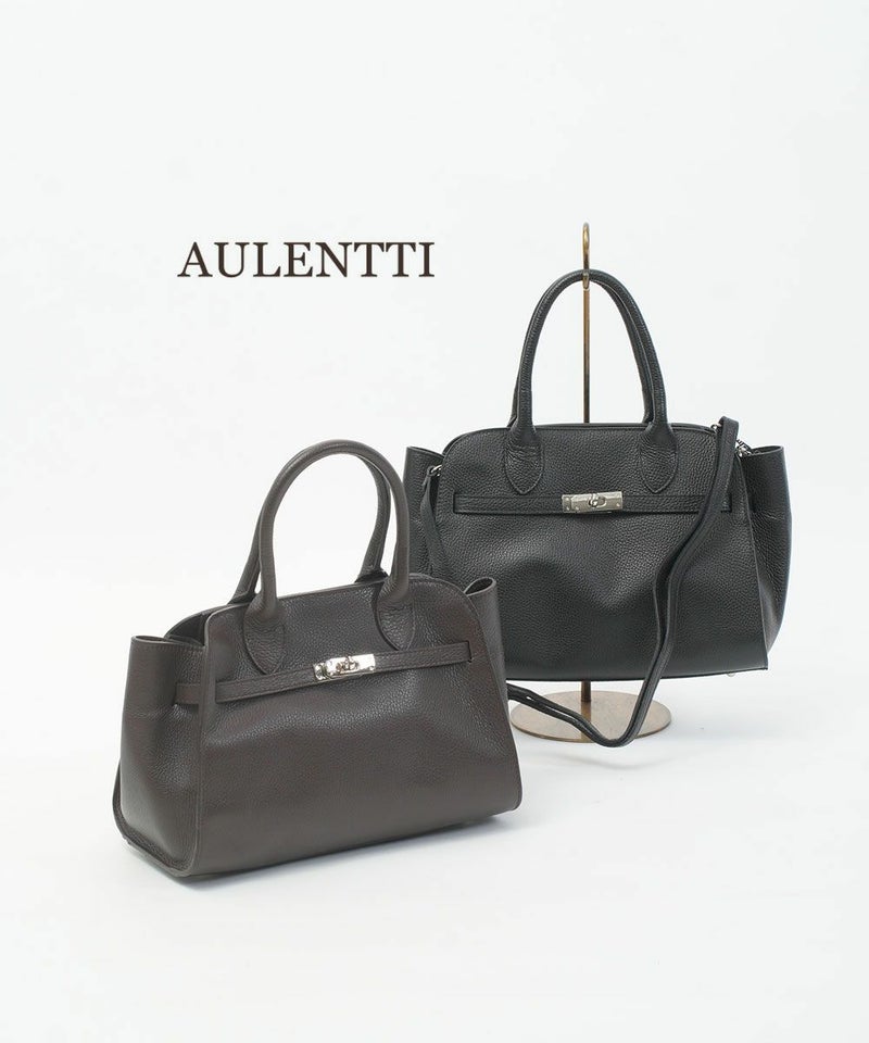 AULENTTI(オウレンティ) 2way ショルダーバッグ ダークブラウン(D23)