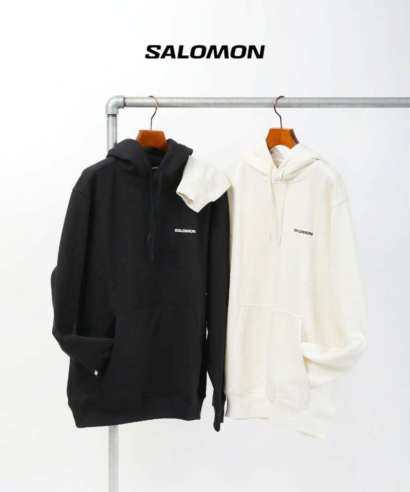 SALOMON(サロモン) CHEST LOGO HOODIE M Whisper White(WWHT)