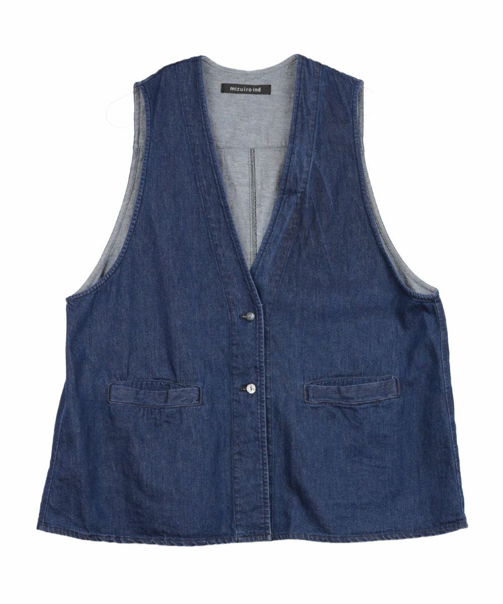 mizuiro ind(ミズイロインド)デニムベスト | BLEU COMME BLEU(ブルー