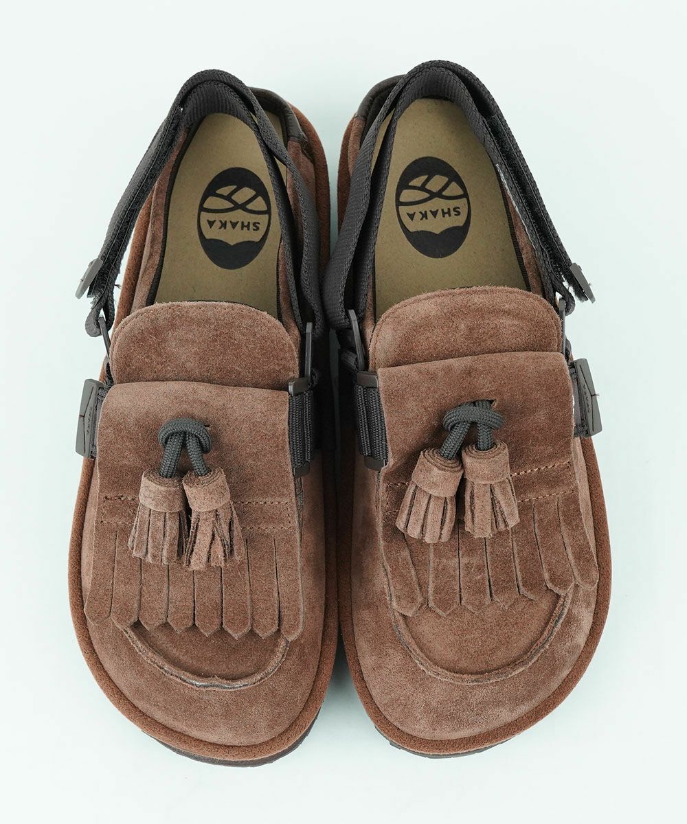 SHAKA(シャカ)キルトタッセル付きミュールサンダル MOC MULE TASSEL