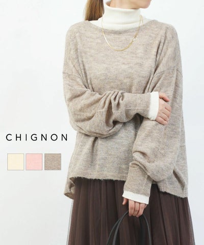 CHIGNON(シニヨン) シアーボリュームニットプルオーバー