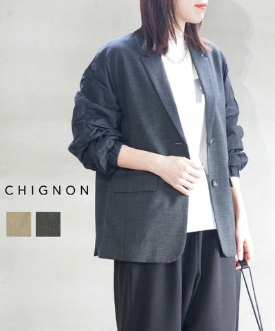 CHIGNON(シニヨン) 袖MA-1ドッキングジャケット